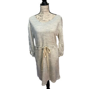 Anthropologie Cream Long Sleeve Dress
